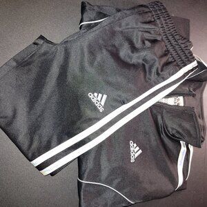 NEW Adidas Kids Track Set! In classic black with striking silver polished stripe